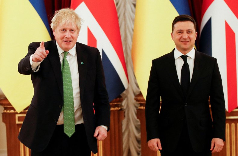 Boris Johnson and Volodymyr Zelensky in Kyiv