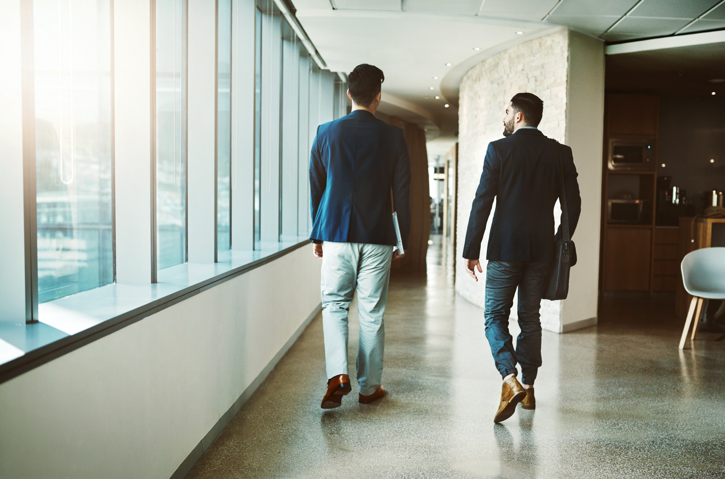 businessmen walking