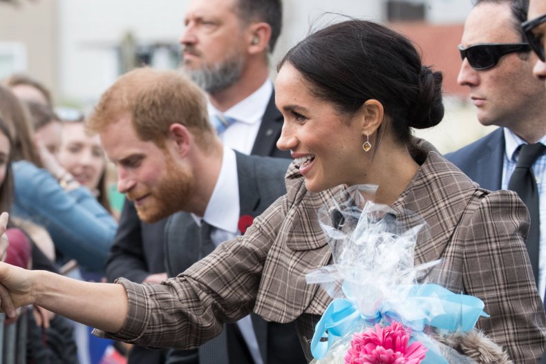 Meghan and Harry With Police Security
