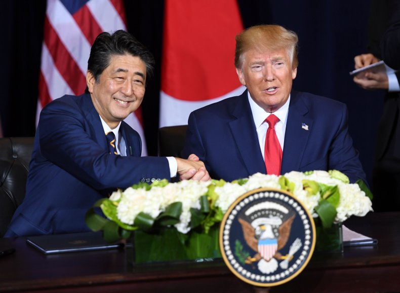 Abe Shinzo with Donald Trump