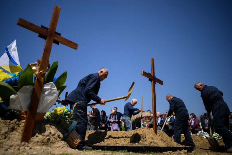 Ukraine Soldier Burial 5-May-22