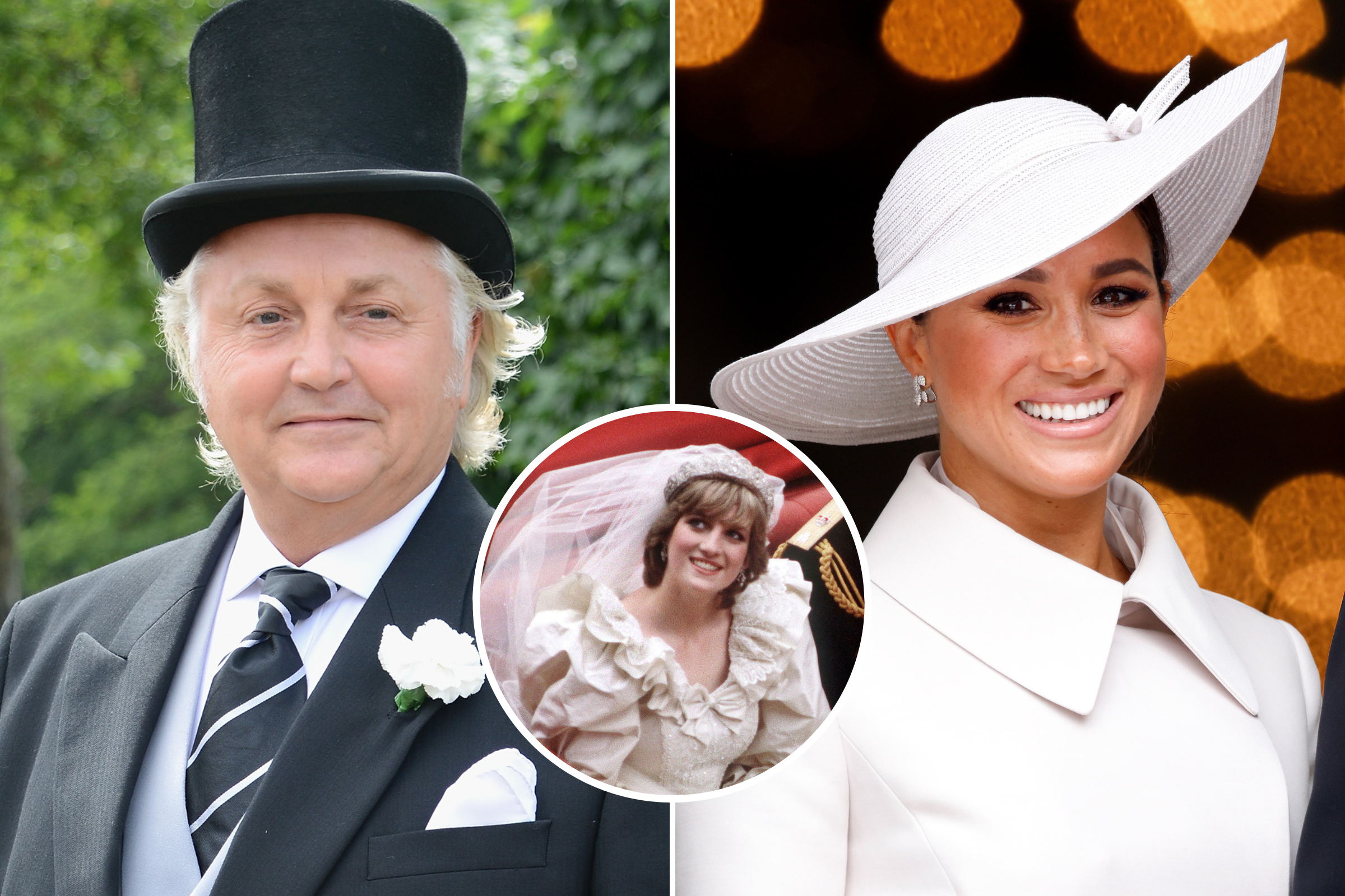 Diana's Wedding Dress Designer Says He Cannot 'Utter' Meghan