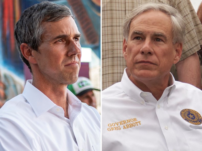 Beto O'Rourke and Greg Abbott