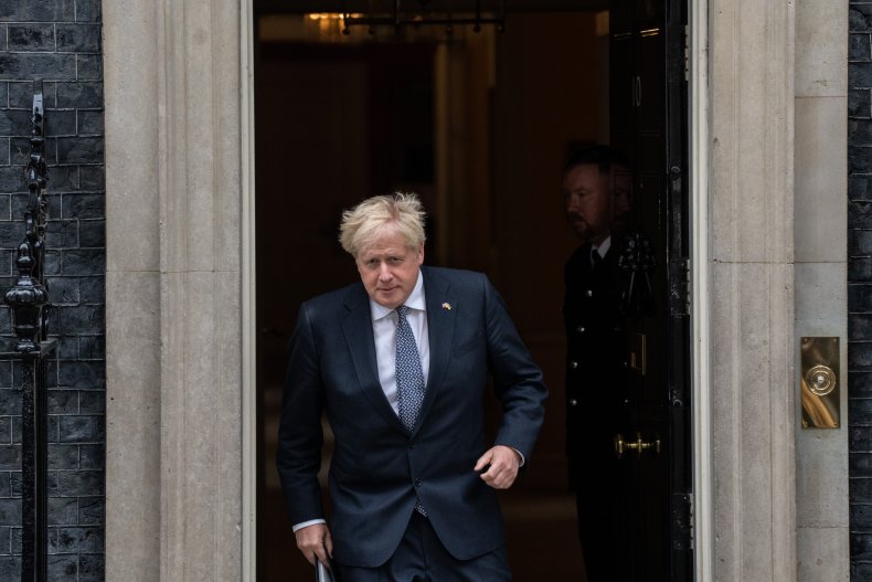 British Prime Minister Boris Johnson prepares to 