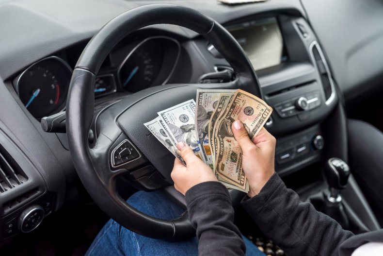 File photo of woman in a car.