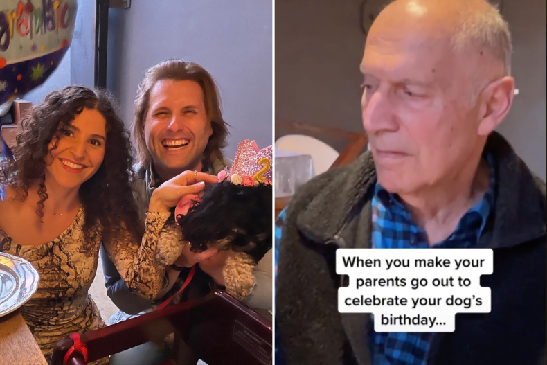 Couple celebrate dog's birthday