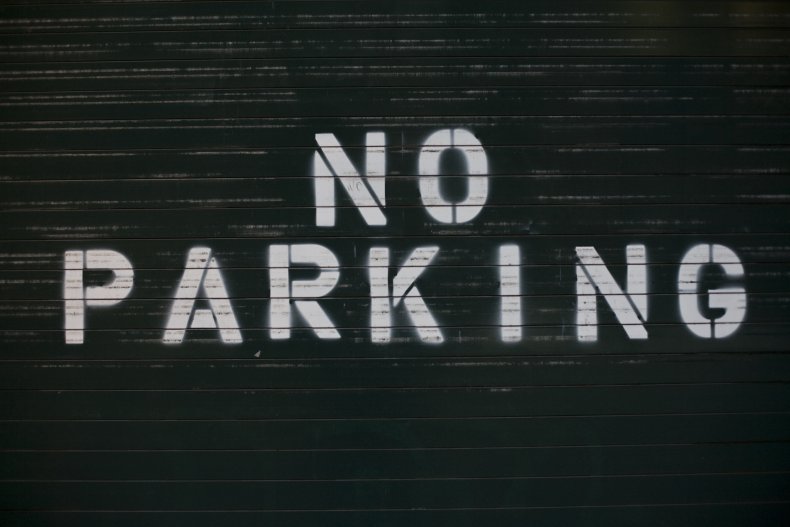 No parking sign