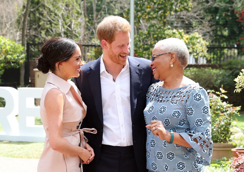 Prince Harry, Meghan Markle and Graca Machel