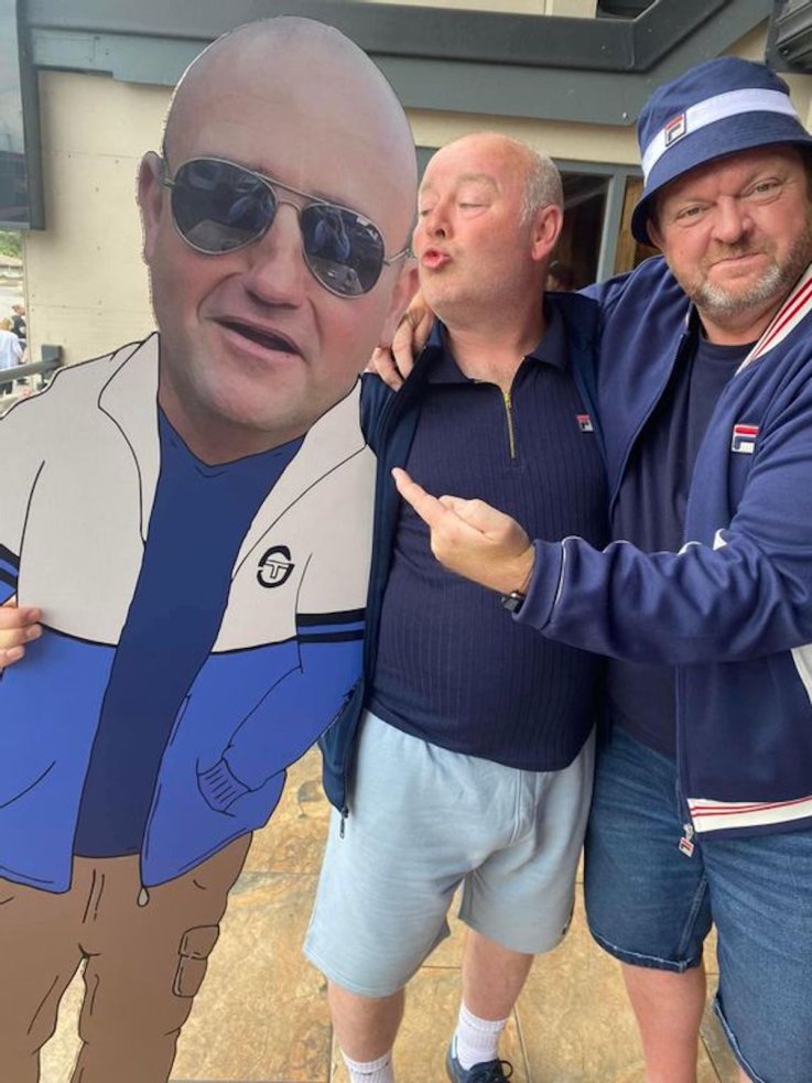 Lee Clarke friends with cutout