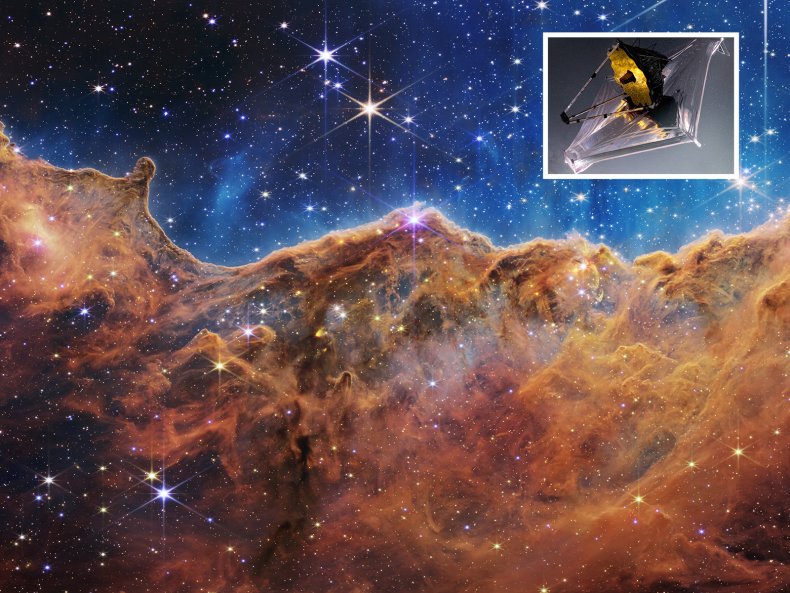 “Cosmic Cliffs” in the Carina Nebula