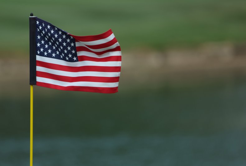 Detailed view of an American flag