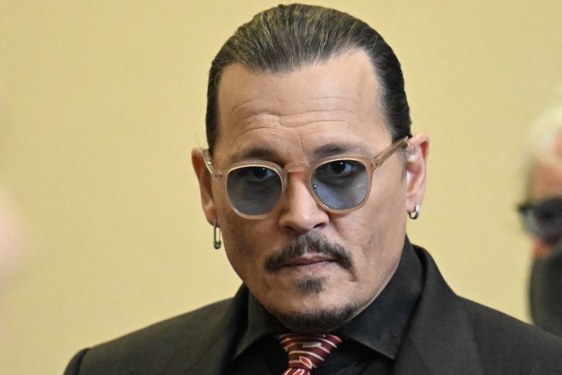 Johnny Depp in court during defamation trial