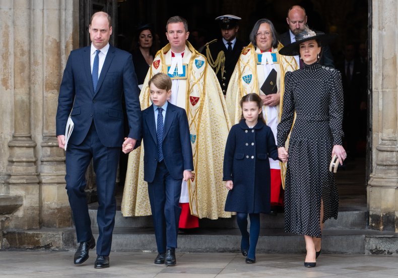 Prince George Attends Prince Philips Memorial Service