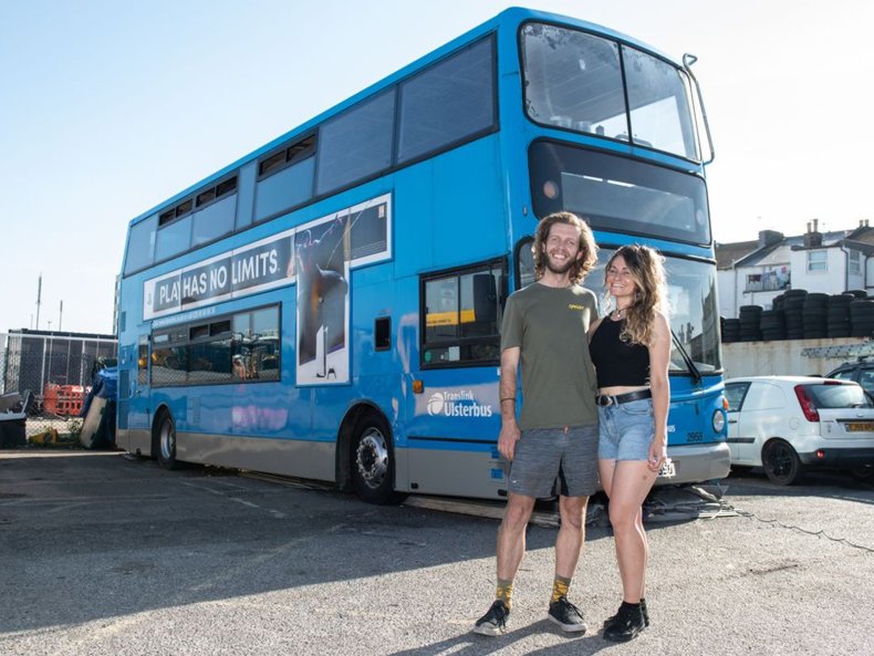Alice Keeler and Xavier Gstrein buy bus