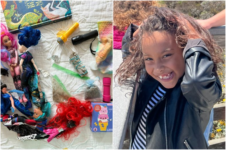 Coretta's road trip pack to fight monsters.