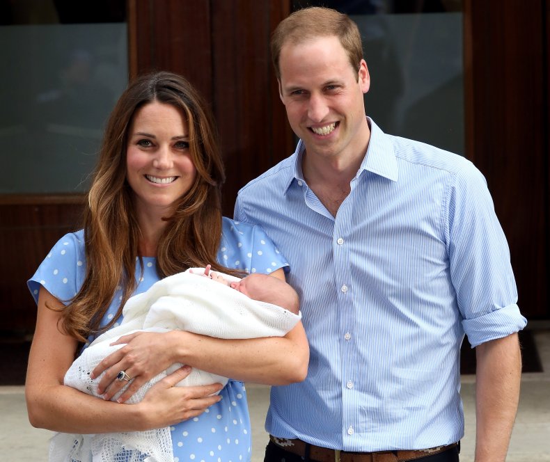 Prince William, Kate Middleton with Prince George
