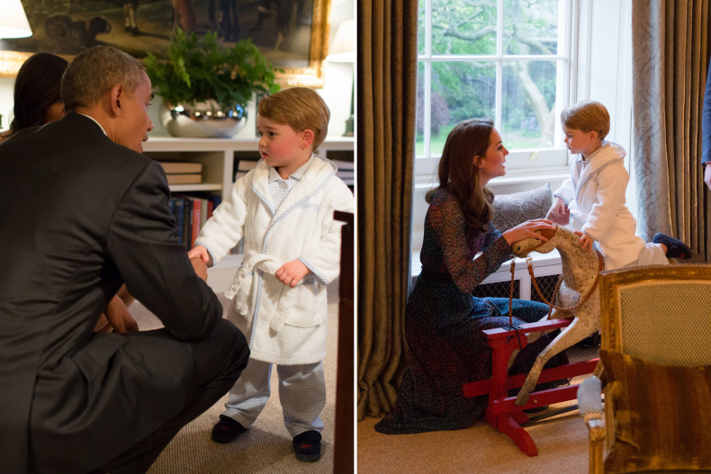 Prince George and The Obamas