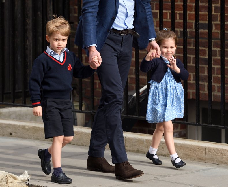 Prince George Visits Prince Louis