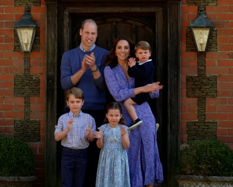 The Cambridge Family Claps For NHS 
