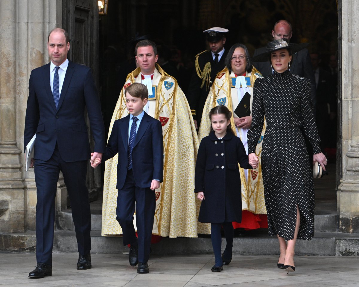 Prince George Attends Prince Philips Memorial Service