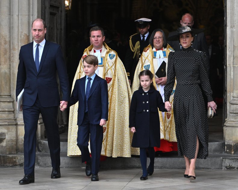 Prince George Attends Prince Philips Memorial Service