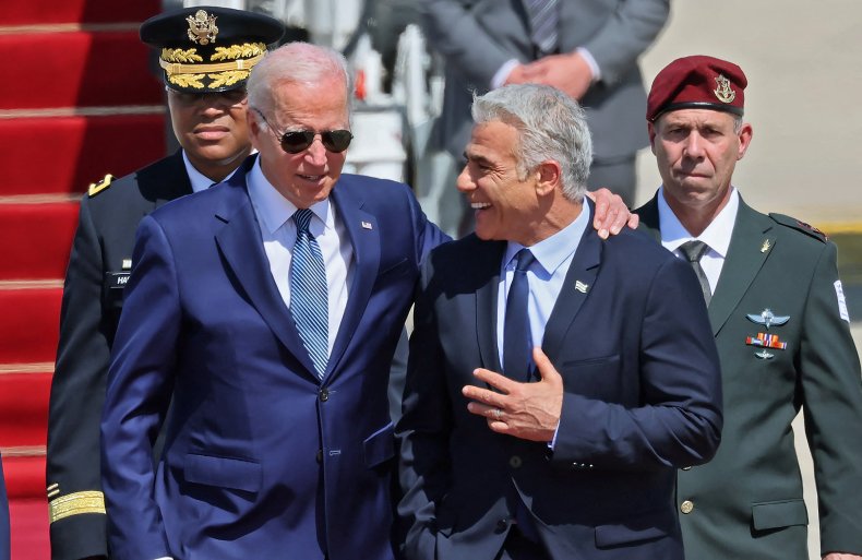 Joe Biden Is Welcomed by Yair Lapid