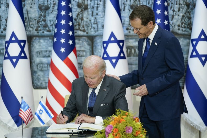 Biden Signs Herzog Guest Book