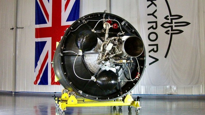 Skyrora XL rocket at UK space hub