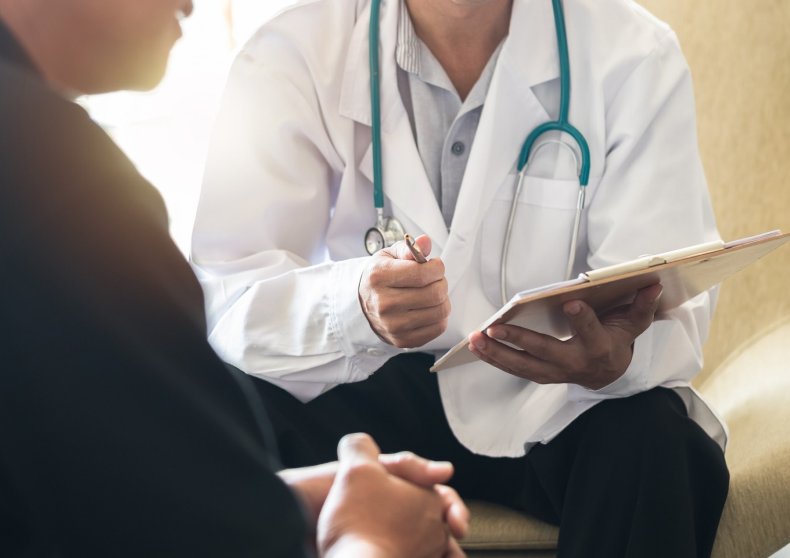 Man at medical appointment