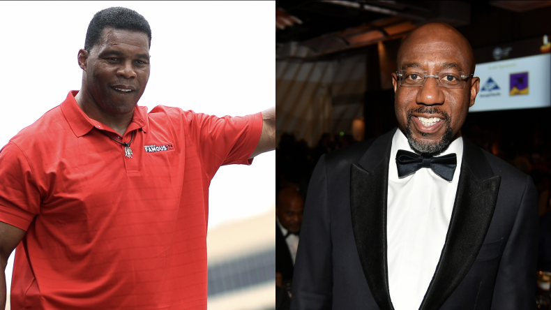 Herschel Walker and Raphael Warnock