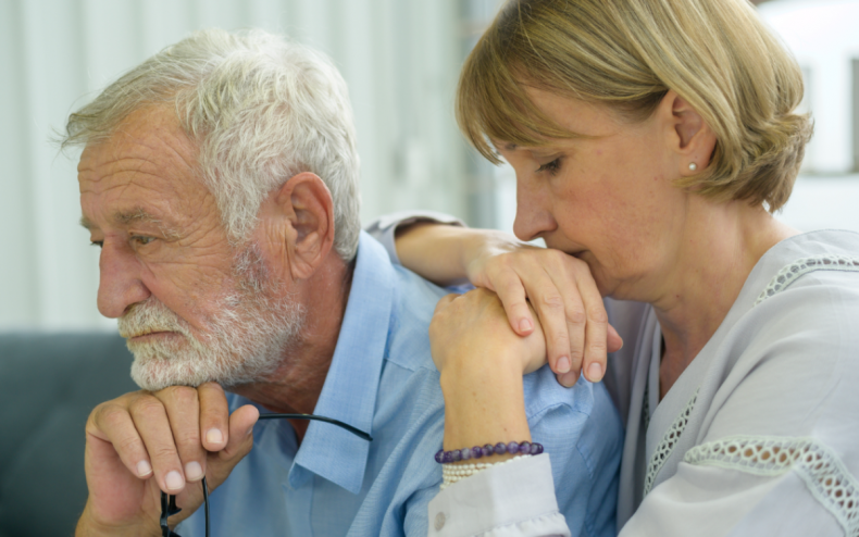 An older man and woman.