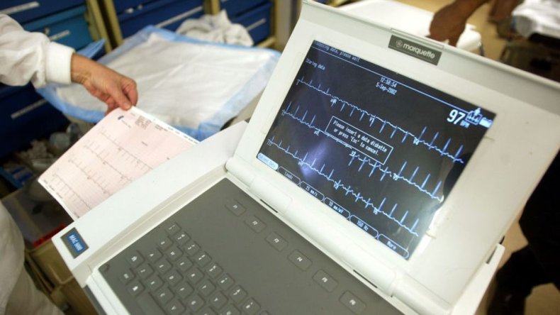 EKG monitor printout heart attacks