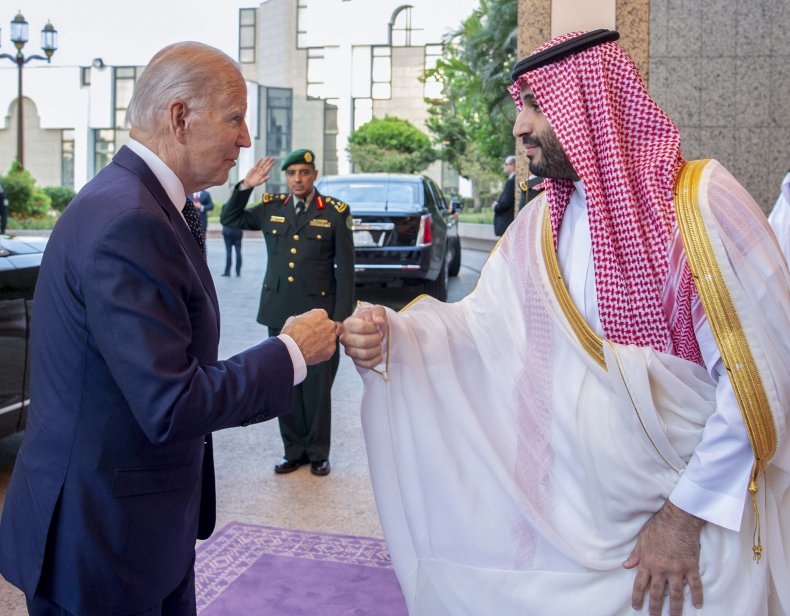 Joe Biden fist bumps Saudi crown prince