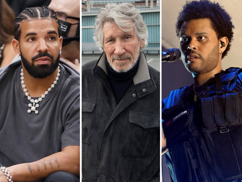 Drake, Roger Waters and The Weeknd