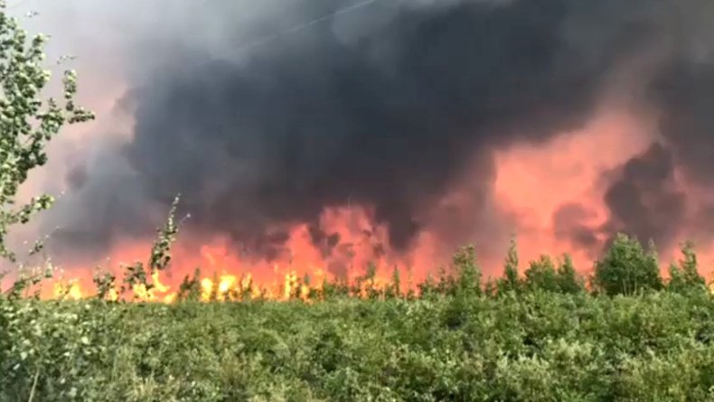 Middle Tanana wildfire burns in Alaska