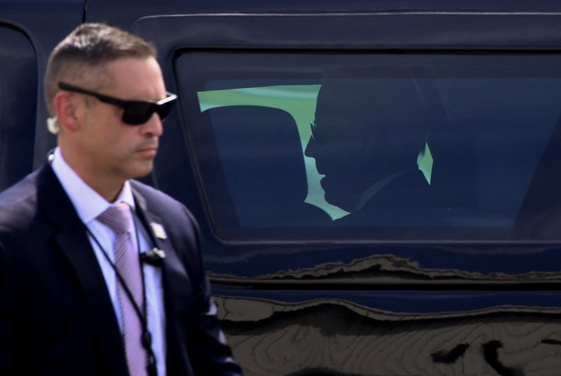 A Secret Service Agent Stands Guard