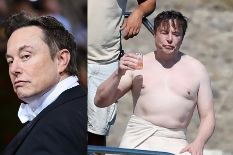 Elon Musk Met Gala and topless