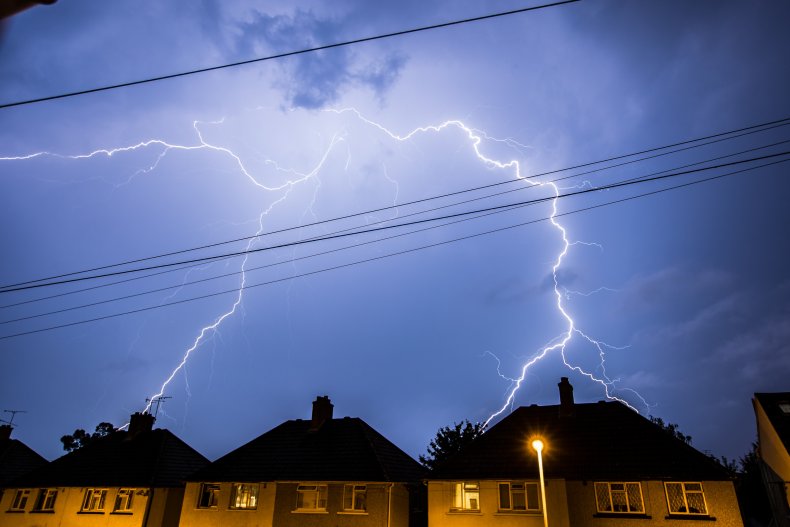 Lightning striking home