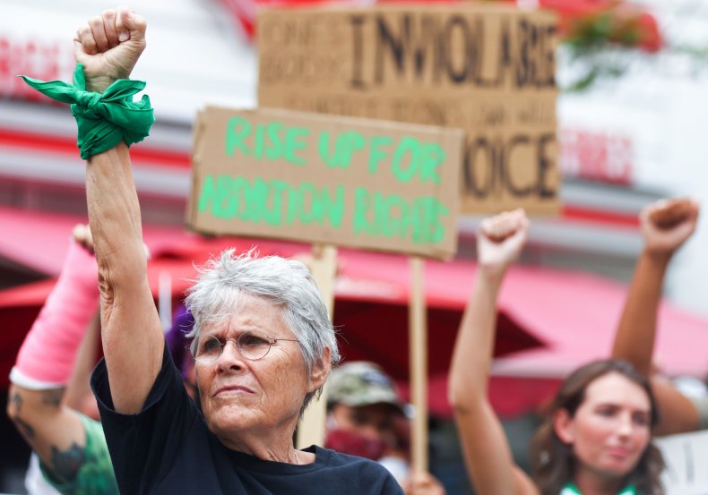 Abortion-rights activists demonstrate