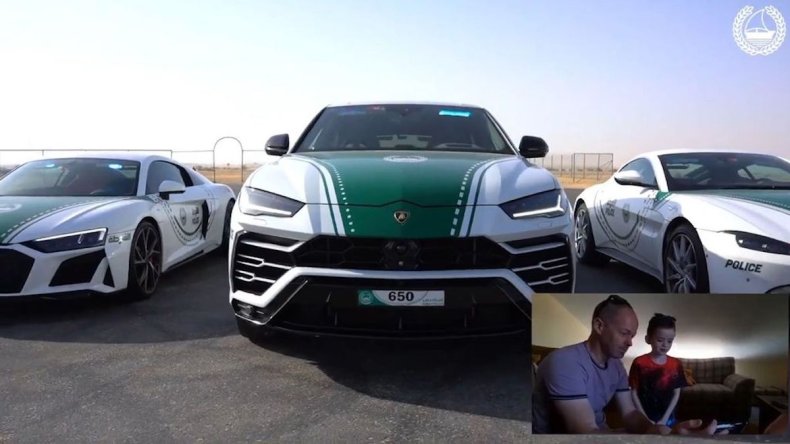 Super voitures de la police de Dubaï