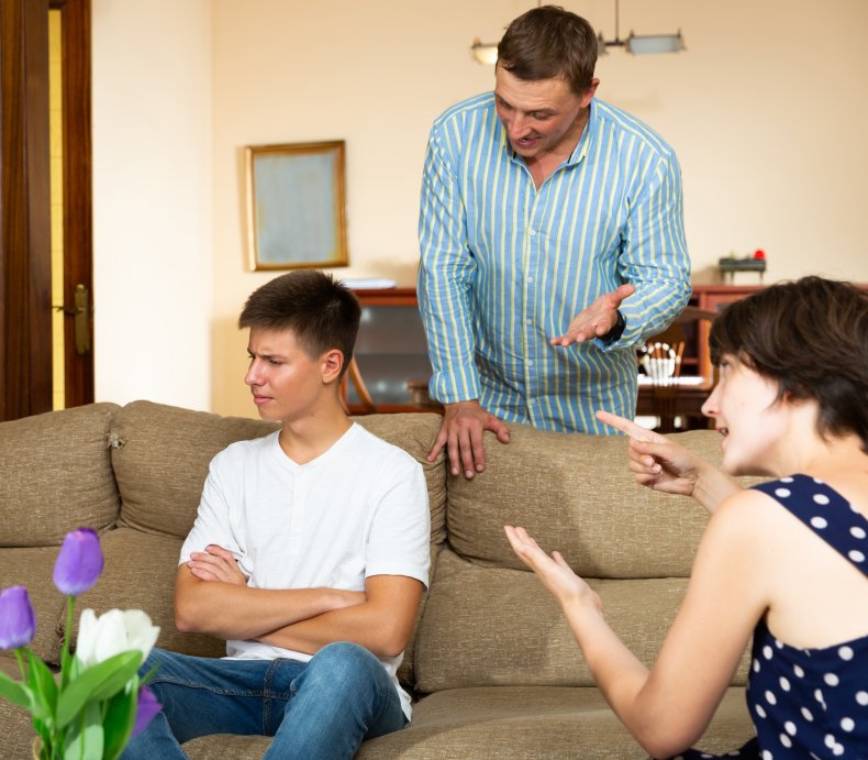 Father and stepmother chastise teenager
