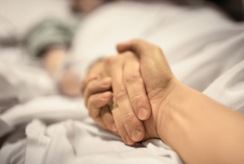 Holding hands in hospital 
