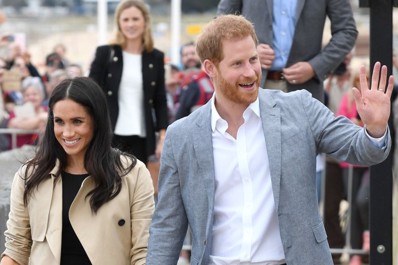 Meghan and Harry on Melbourne Beach