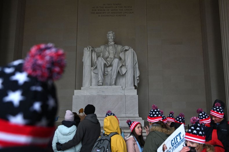 Lincoln Memorial before March for Life