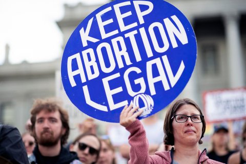 A "Keep Abortion Legal" sign