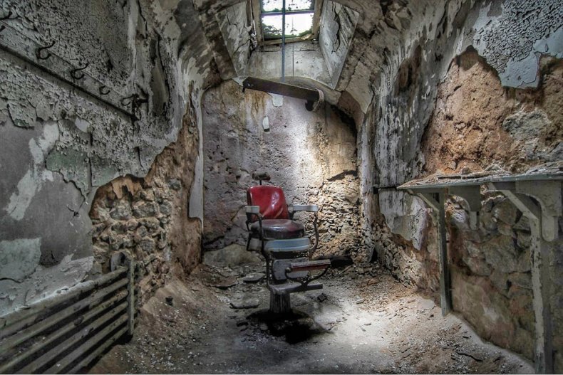 Barber's chair at Eastern State Penitentiary