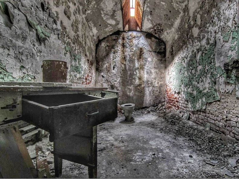 Cell at Eastern State Penitentiary in Philadelphia