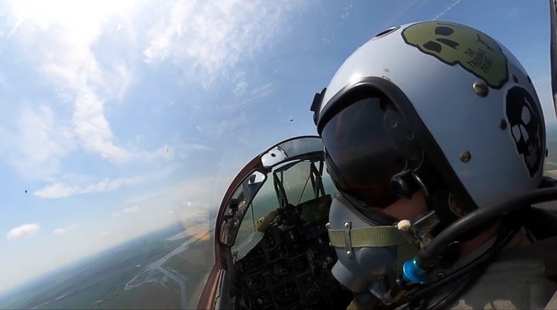 Ukrainian fighter pilots in the air