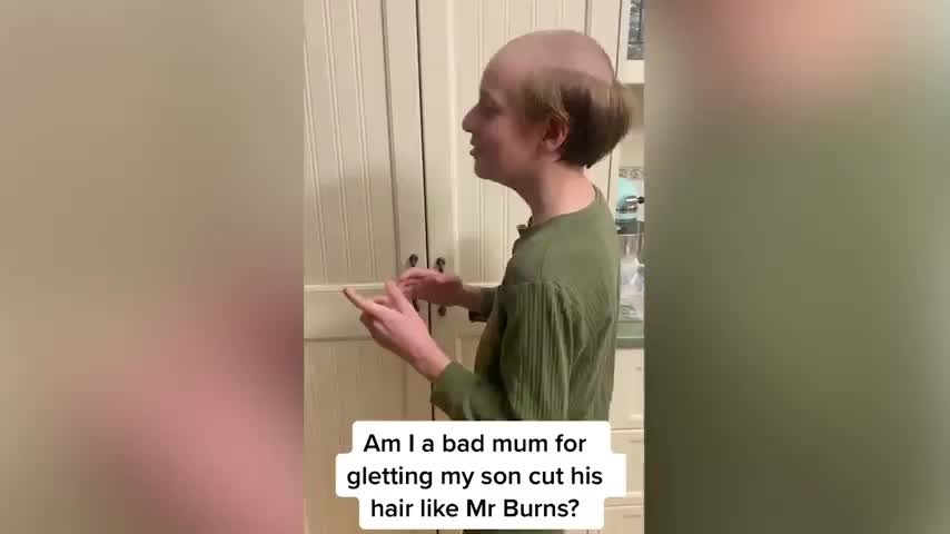 Mom Hilariously Gives Her Son A Mr Burns Haircut