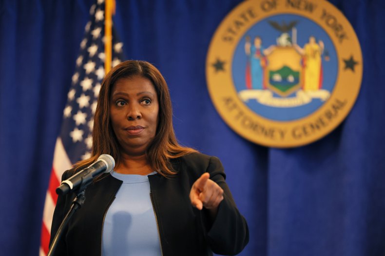 New York Attorney General Letitia James speaks